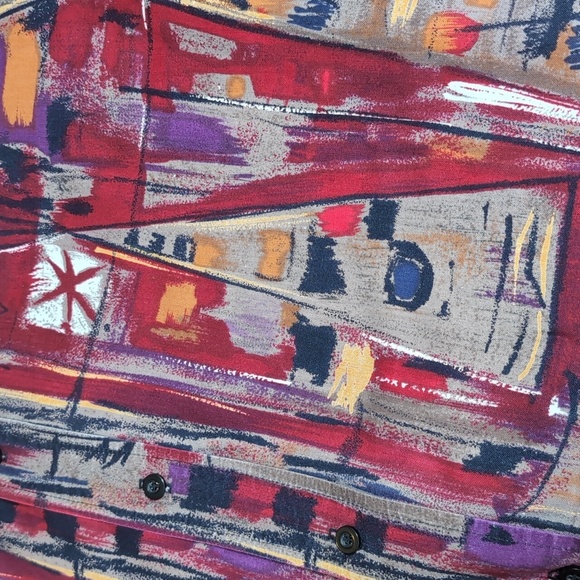 Vintage Roper Western Shirt Rodeo Cowboy Indian Print Size Large - Picture 13 of 13